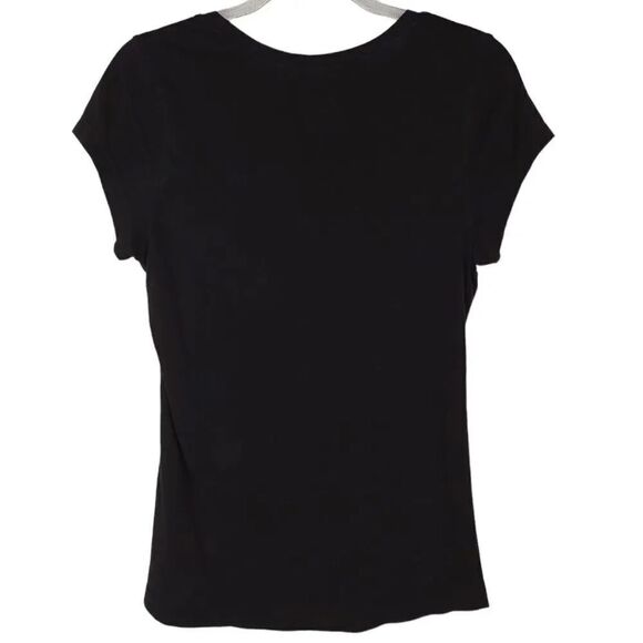 Aveto Black Scoop Neck Short Sleeve Top T-shirt size XL - Picture 11 of 12